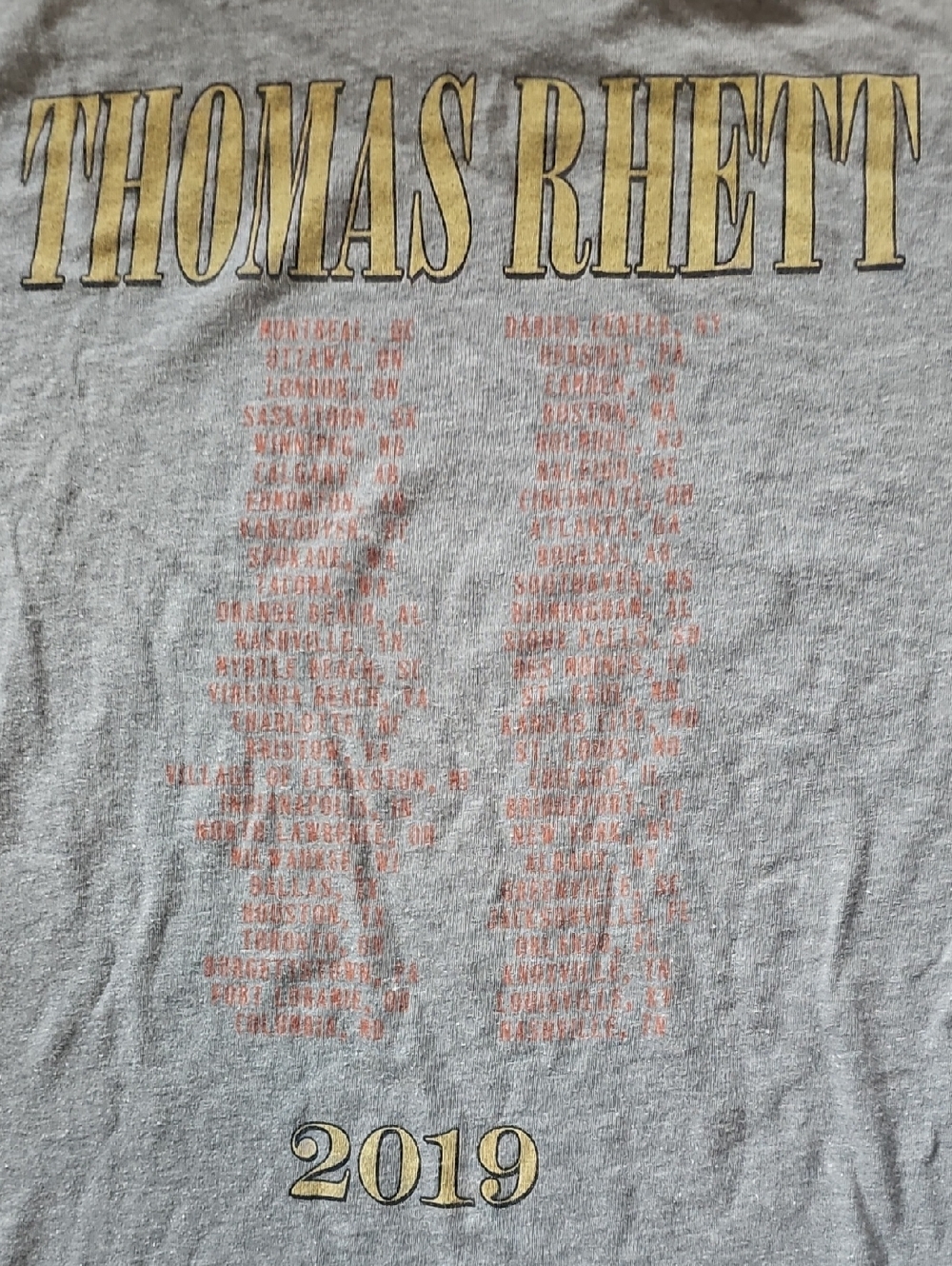 2019 Thomas Rhett Gray Concert TShirt Unisex Med Aint Nothin that Beer Cant Fix - Picture 11 of 12